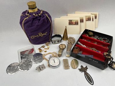 Bulova & Seiko Vtg Watches & Jewelry. An assortment of vintage personal accessories, jewelry 