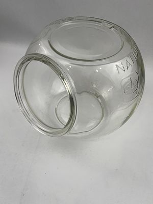 National Biscuit Co. Uneeda Glass Jar. A large, molded clear glass display jar intended for 