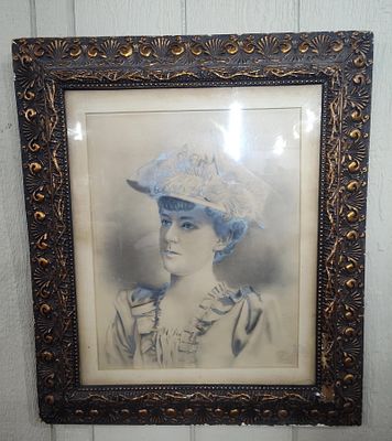 c. 1900 Silver Gelatin Portrait, Woman. A late nineteenth or early twentieth-century silver 