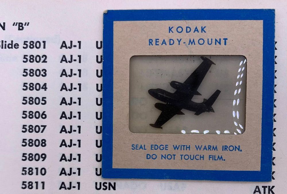 Lot 225: 298 pc Vintage Kodak US Military Aircraft Recognition Slide Kit and Numbered Reference Booklet