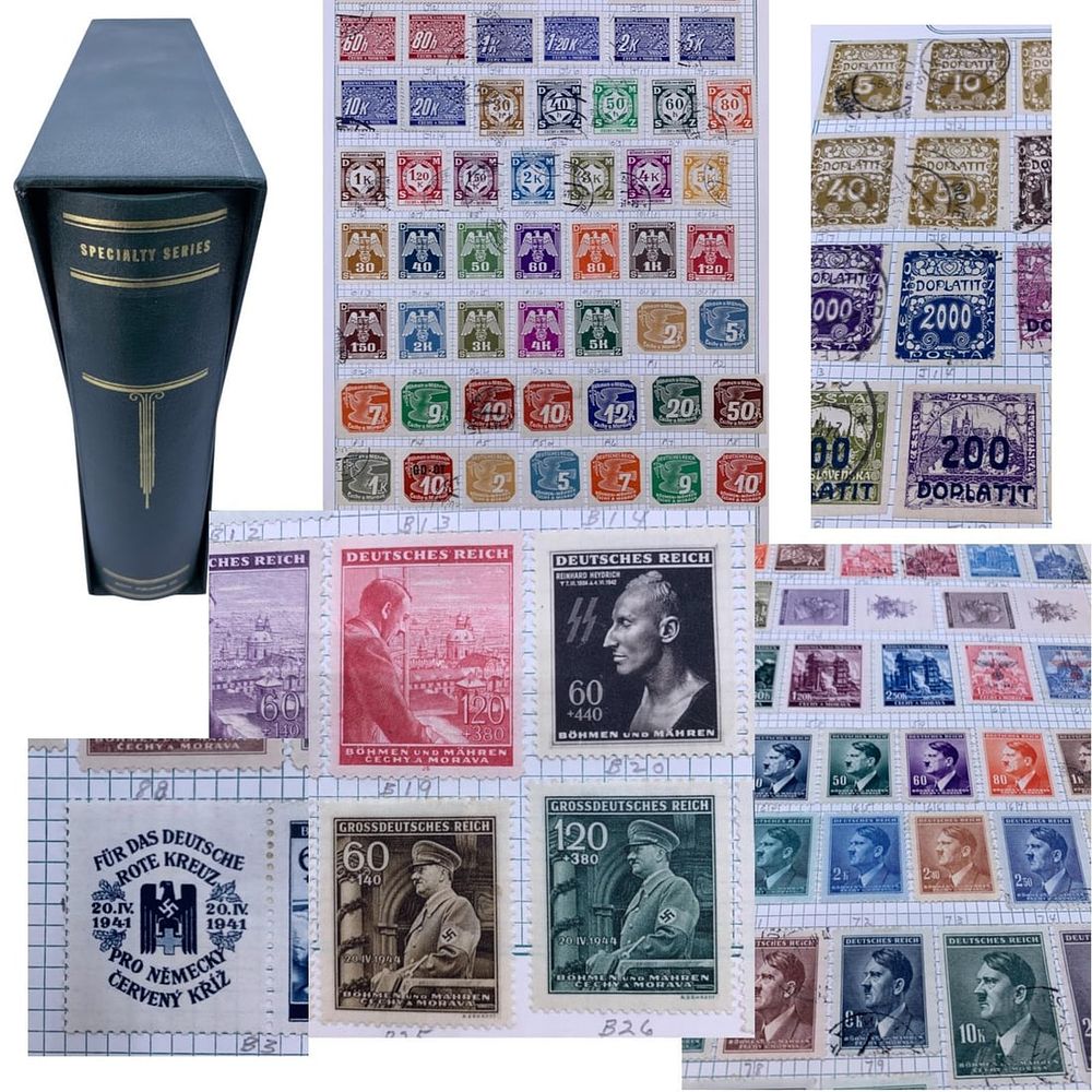 Lot 240: Over 2100 Antique to Vintage Czechoslovakia, Moravia, Bohemia, German Occupied, Postage Stamps
