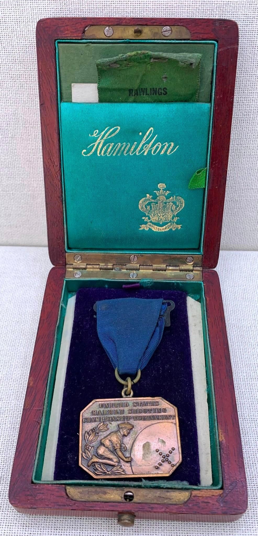 Lot 302: Vintage United States Marble Shooting School Championship Tournament Medal By The Cleveland Press