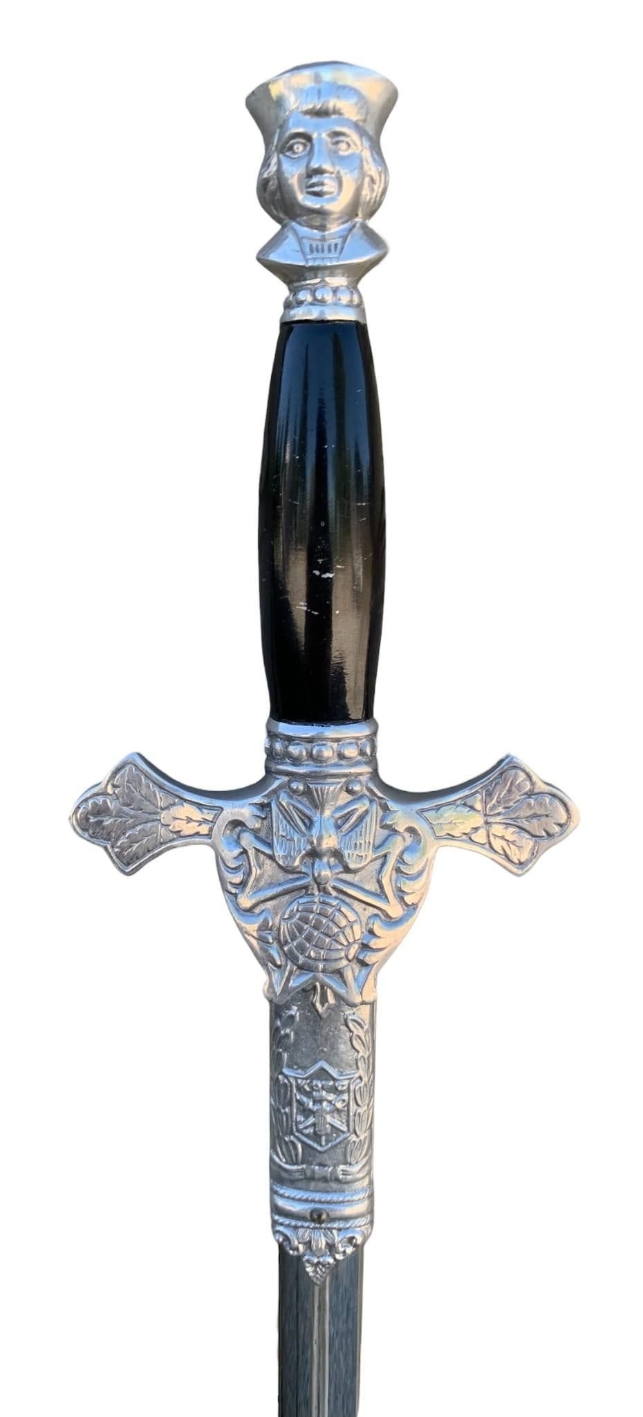 Lot 305: Antique Knights of Columbus Ceremonial Sword, Scabbard and Storage Sheath, C E Herzog