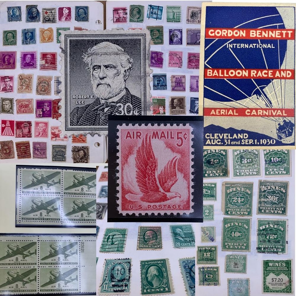 Lot 350: 2300+ Antique to Vintage US and International Postage Stamps, Airmail Stamps, Collection
