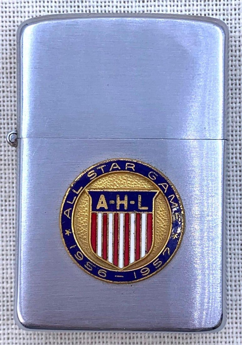 Lot 410: Mid Century ZIPPO 1956-1957 American Hockey League All Star Game Lighter