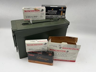 340 Rounds Winchester & PMC Ammo. This lot comprises 340 rounds of modern ammunition in two 