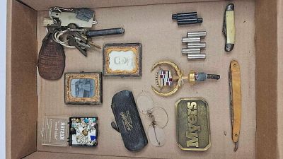 Daguerreotypes & Auto Memorabilia. An assortment of personal effects and historical memorabilia. 