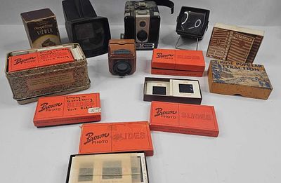 Kodak & Imperial Photo Gear. An assortment of mid-century photographic equipment and personal 