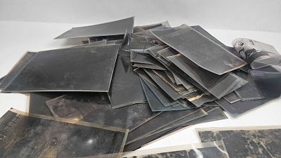 B&W Film Negatives Collection. A large collection of black-and-white photographic negatives 