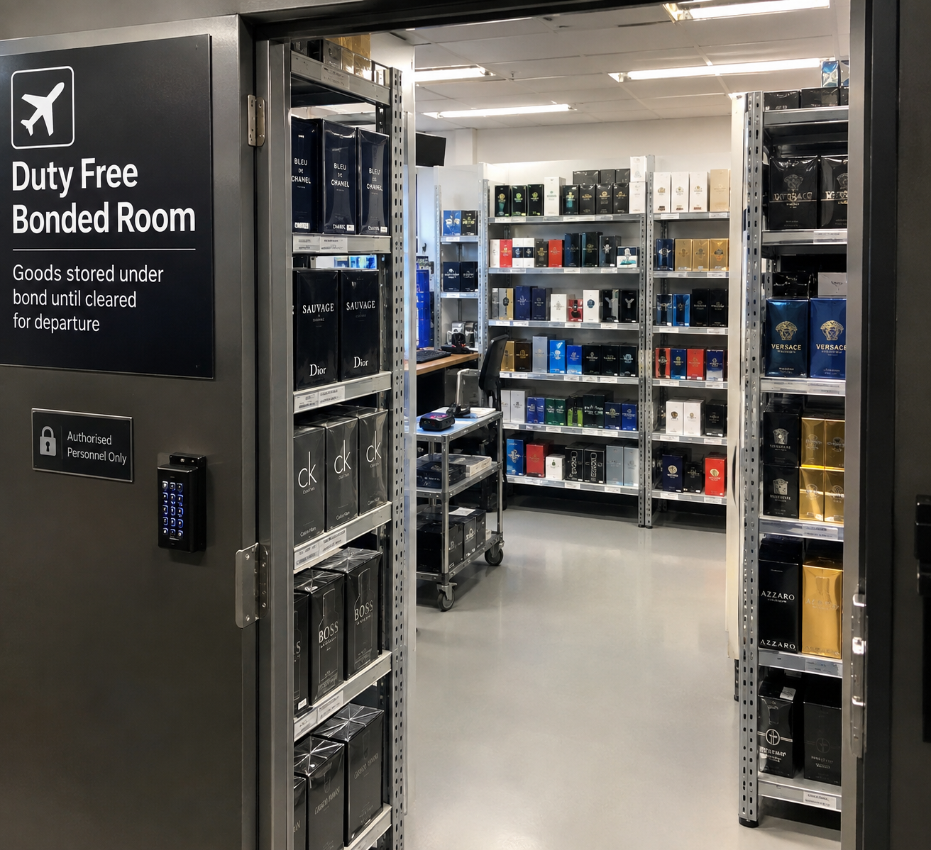 AIR MOVEMENTS – AIRPORT BONDING ROOM CLEARANCE – BRANDED AFTERSHAVE & FRAGRANCE
