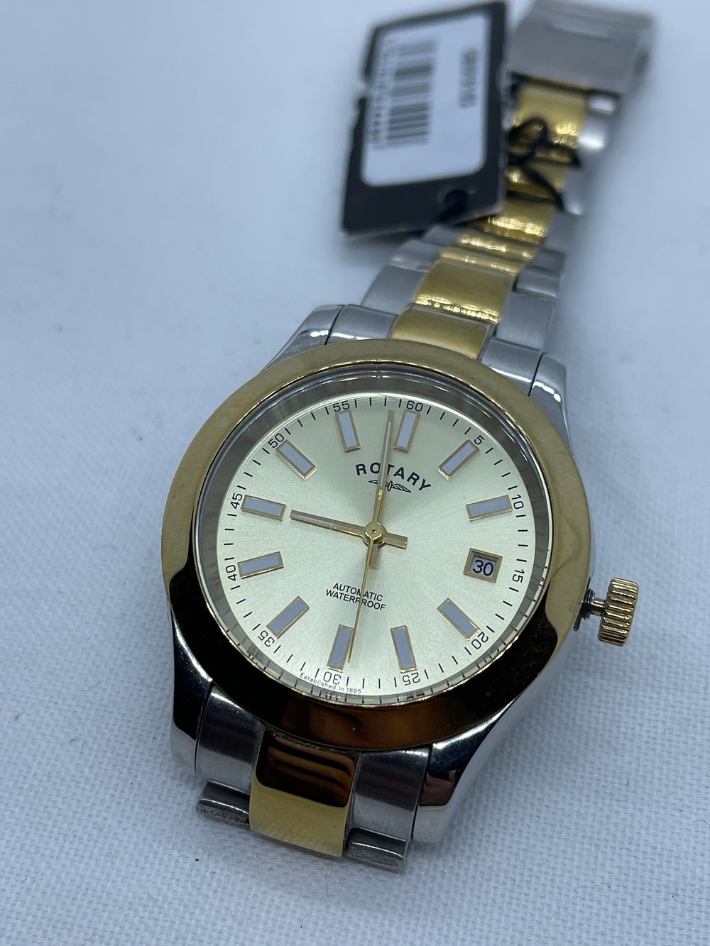 Lot 178: Rotary Swiss Made gold plated watch with steel bezel, comes with manufacturers warranty.