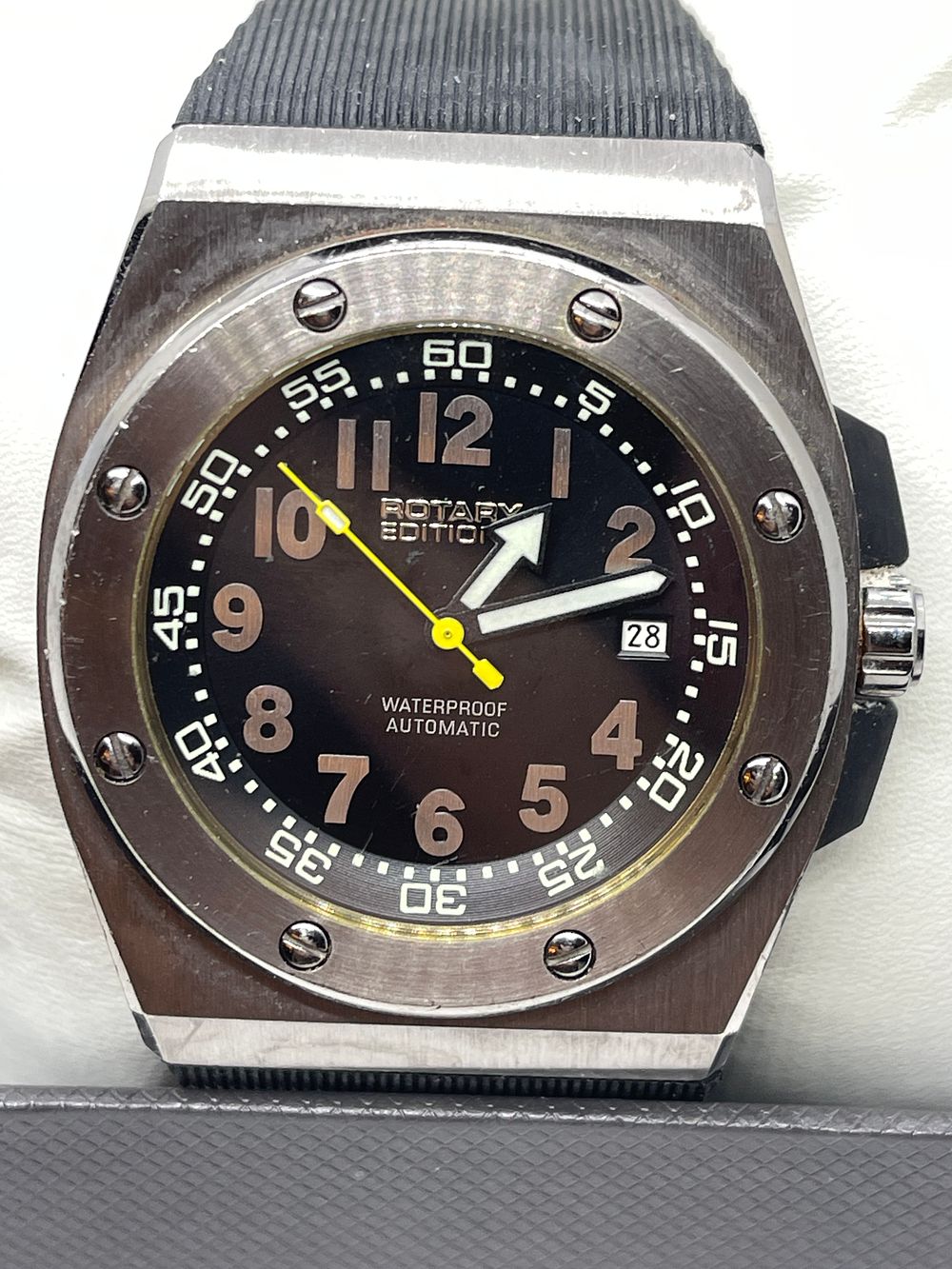 Lot 164: Rotary Editions steel waterproof Automatic watch ex demo, this is a real collectors piece