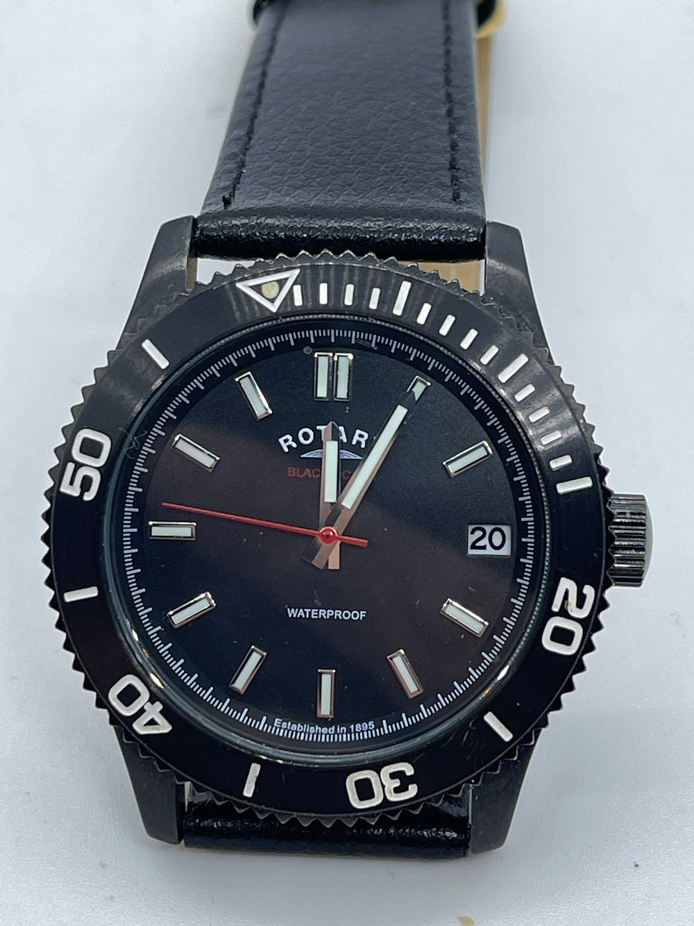 Lot 172: Rotary Quartz men’s divers Aqua speed with aluminous hands working this watch was a expo or return