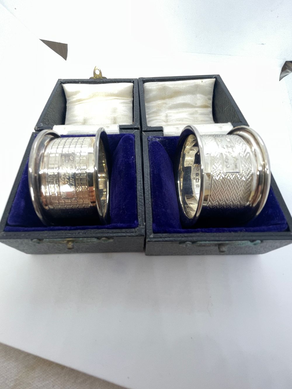 Lot 180: PAIR OF SILVER NAPKIN RINGS 33GS.