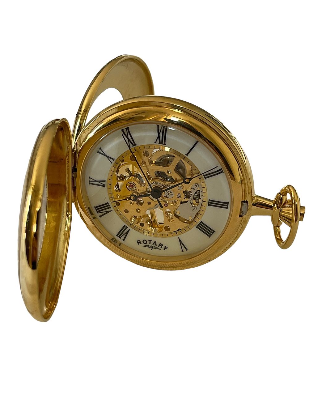 Lot 177: Rotary Pocket Watch with Coloured Dial, Roman Numerals & Sapphire Glass. Prototype, one off, mechanical, Half hunter.