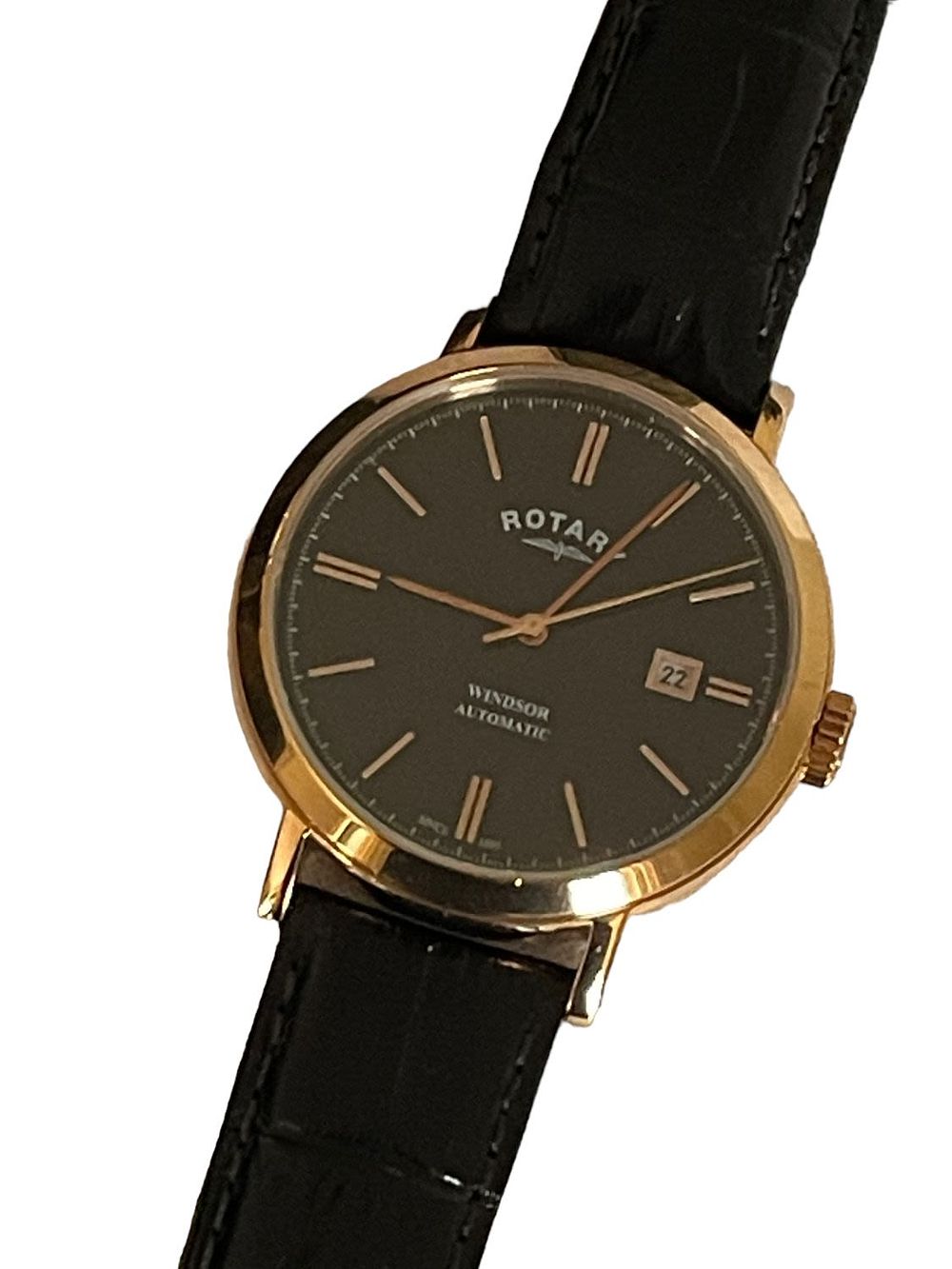 Lot 190: Rotary Swiss Windsor automatic men's watch gold plated
