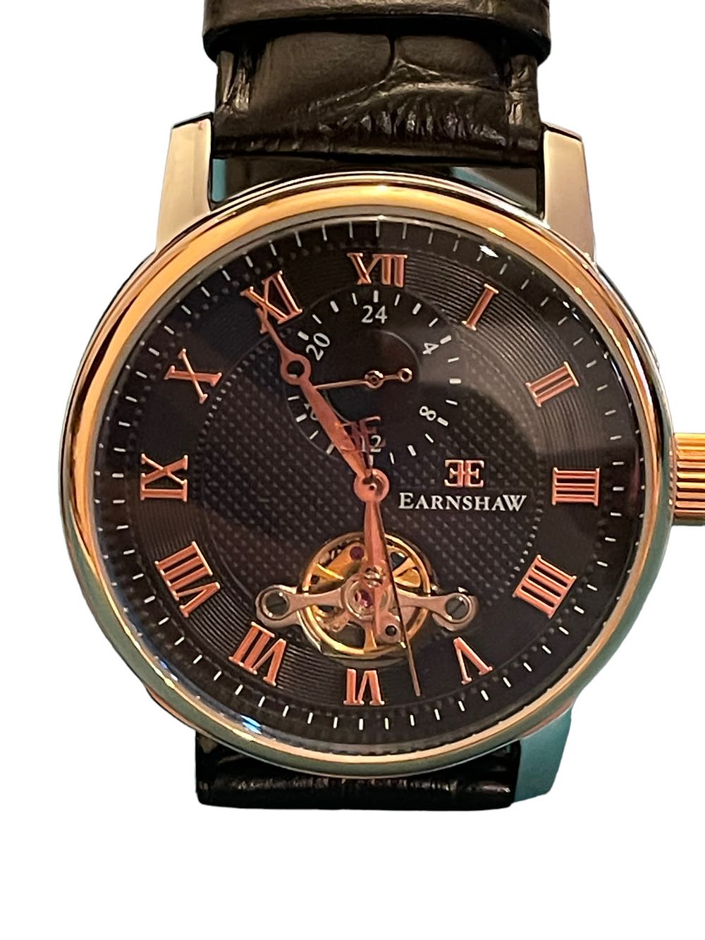 Lot 191: Thomas Earnshaw Men's ES-8042-04 Westminster Analog Display Automatic Self Wind Black Watch