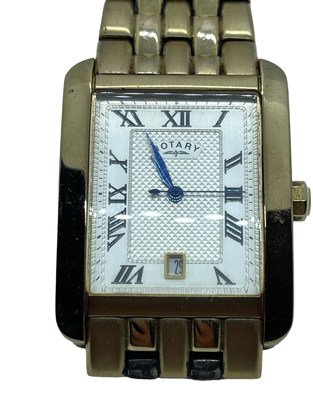 Lot 226: Rotary quartz gold plated bracelet strap men’s watch, not tested.return from a private jet charter. No reserve