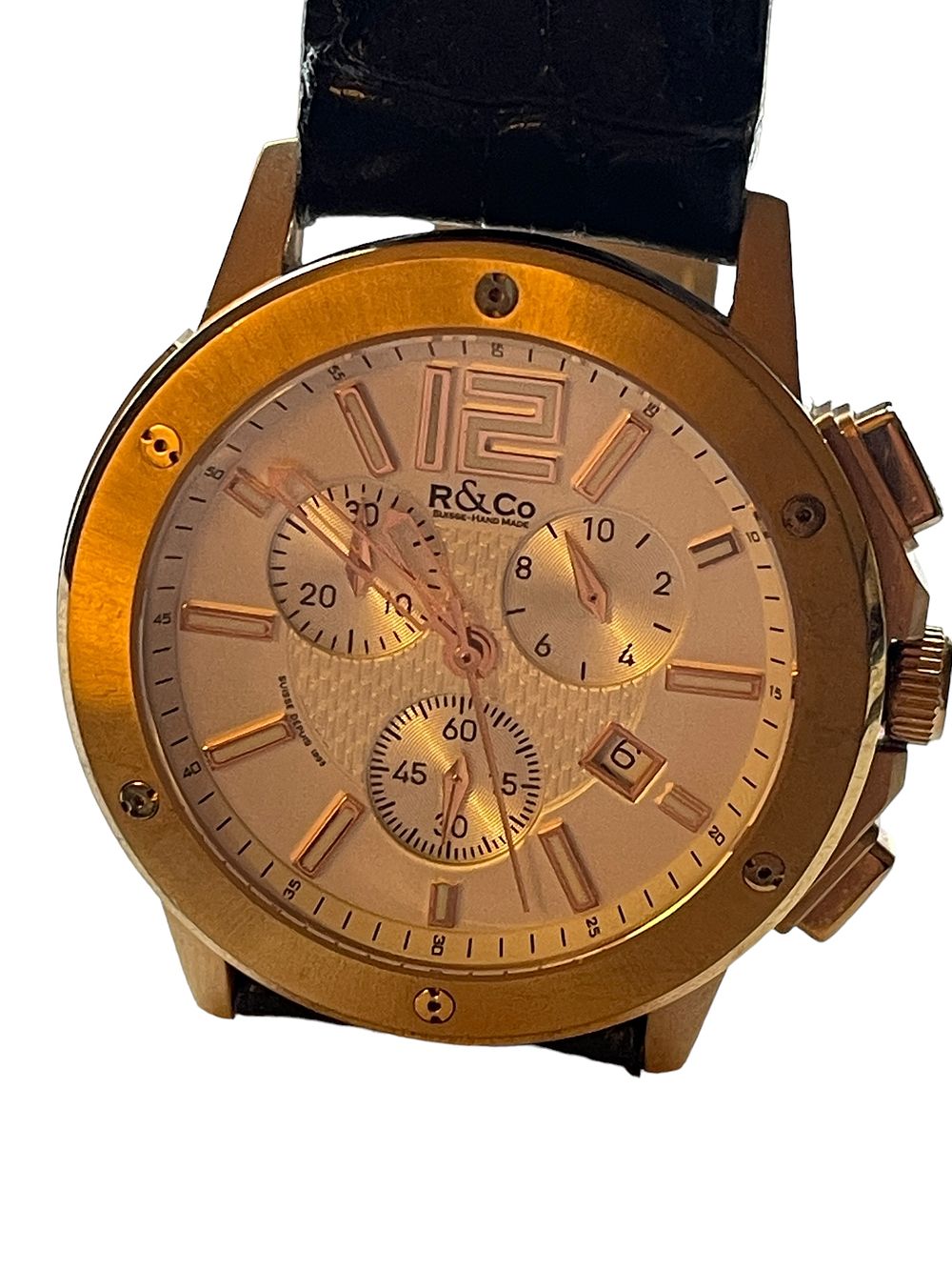 Lot 229: Rotary swiss mens gold plated watch, hand made, 
 R and Co RRP 350