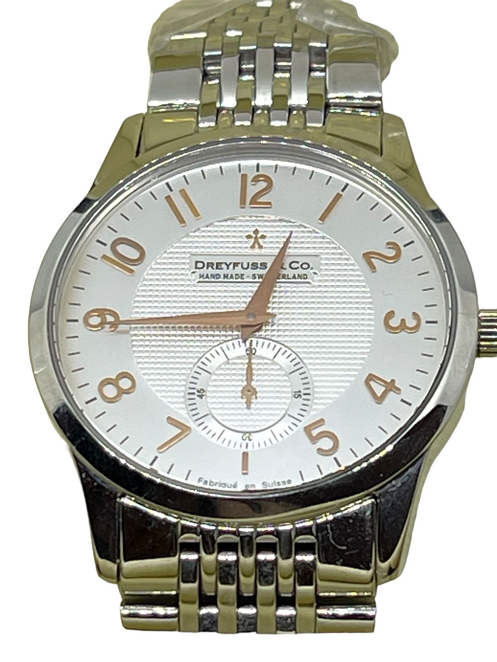 Lot 248: DREYFUSS UNISEX STAINLESS STEEL HAND MADE SWISS WATCH BRAND NEW WITH MAIN AGENT WARRANTIES RRP £899