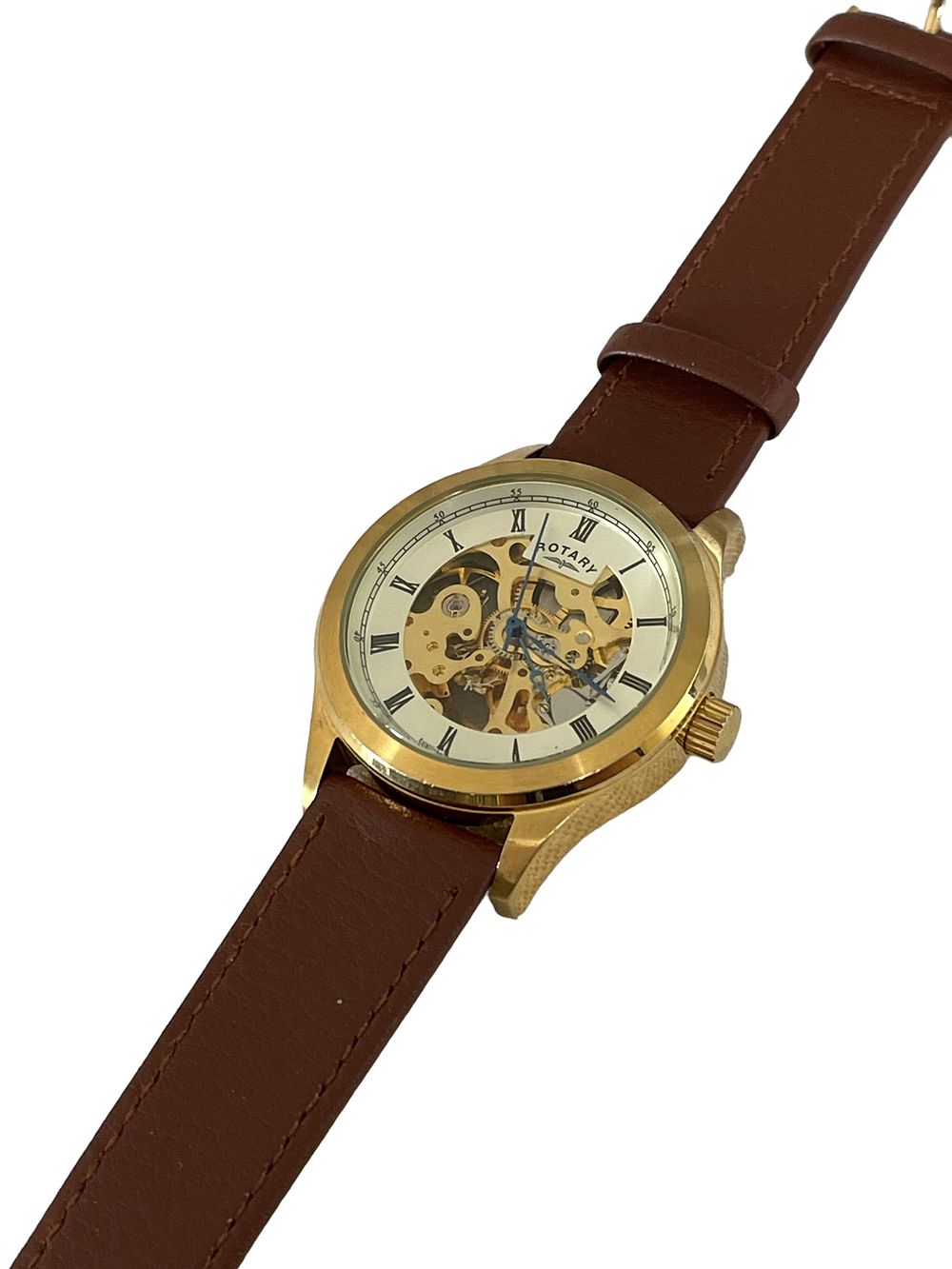 Lot 277: Rotary automatic men’s skeleton watch