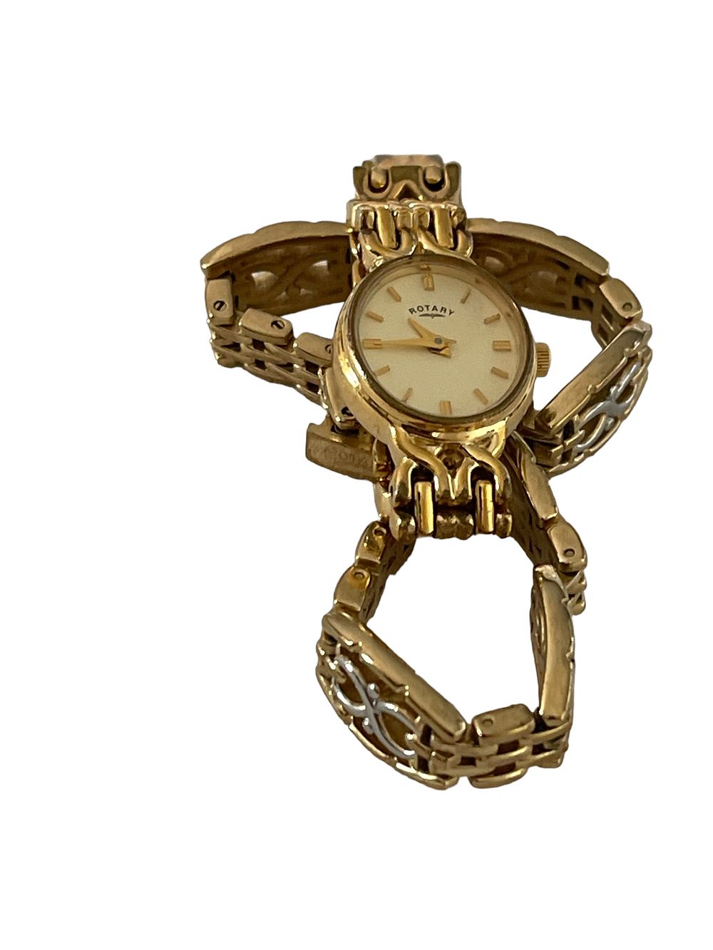 Lot 279: Rotary quartz ladies gold plated bracelet watch