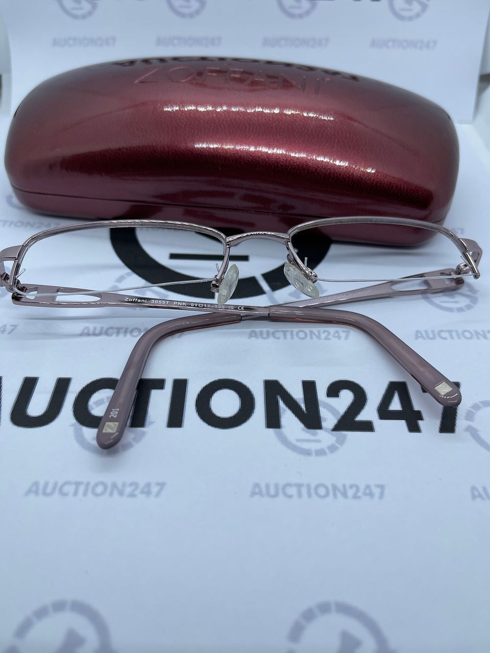 Lot 314: Zaffani ladies prescription glasses ex demo from a private jet charter