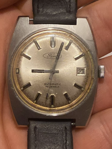 Lot 348: Vinatge RARE Ford Automatic 25 Jewel Autorotor Movement Gents Watch German Made.