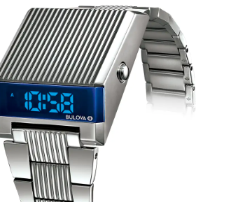 Lot 153: Bulova Computron Archive Series Stainless Steel Blue Dial Quartz 96C139 Men's Watch