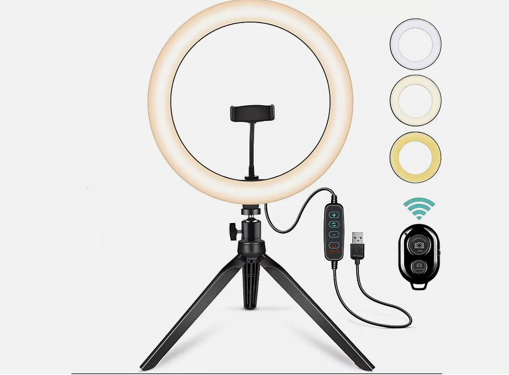 Lot 250: 10.2" Selfie Ring Light with Tripod Stand & Phone Holder