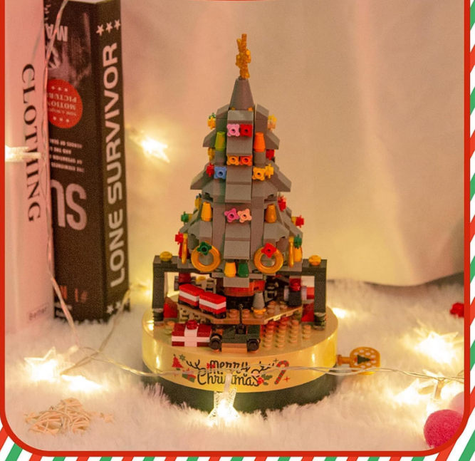 Lot 215: Christmas Tree Brick Music Box
