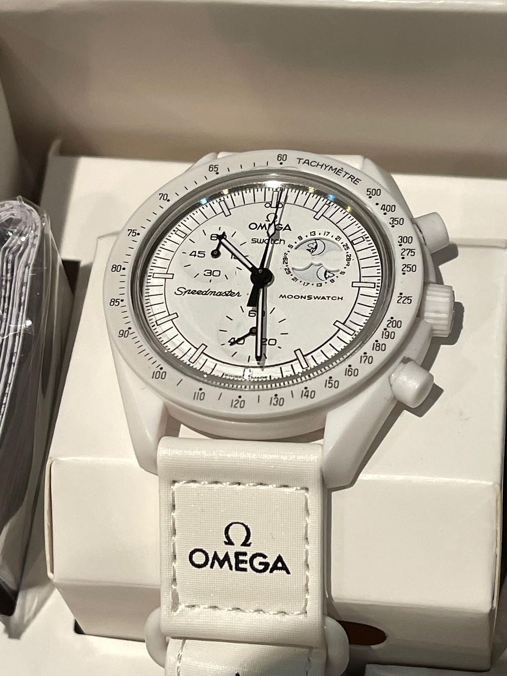 Lot 340: Moon Phase watch chronograph mens watch brakrunptstock