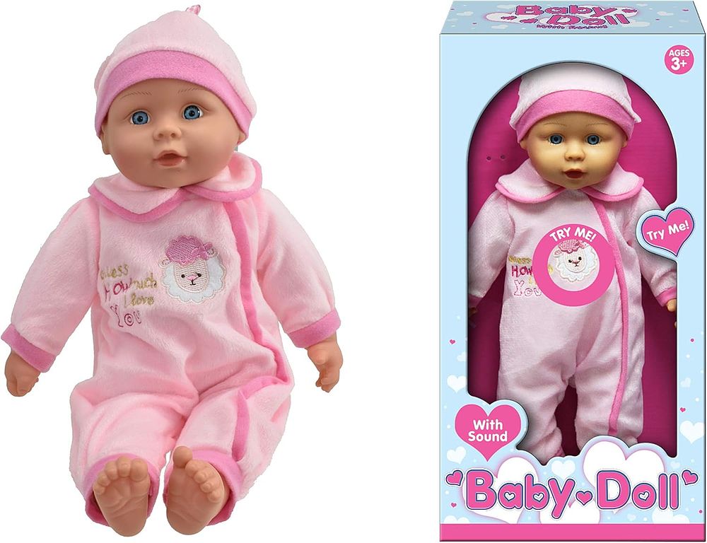 Lot 439: Vinyl baby doll toy with sound effects.