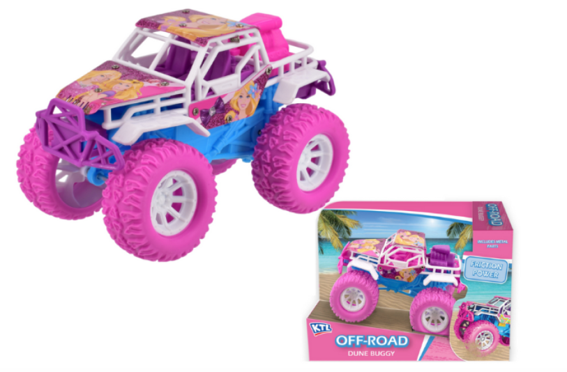 Lot 448: KTL Off-Road Friction Power Pink Dune Buggy
Epic monster truck perfect for girls who want to join the race with confidence!