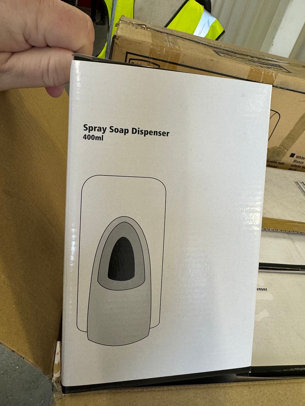 Lot 39: Spray soap dispenser white/gray 400ml X 24