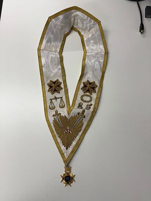 ROSE CROIX 31ST DEGREE COLLAR PLUS STAR JEWEL PRICE NEW &pound;130+. LOVELY CONDITION ROSE CROIX 31ST 