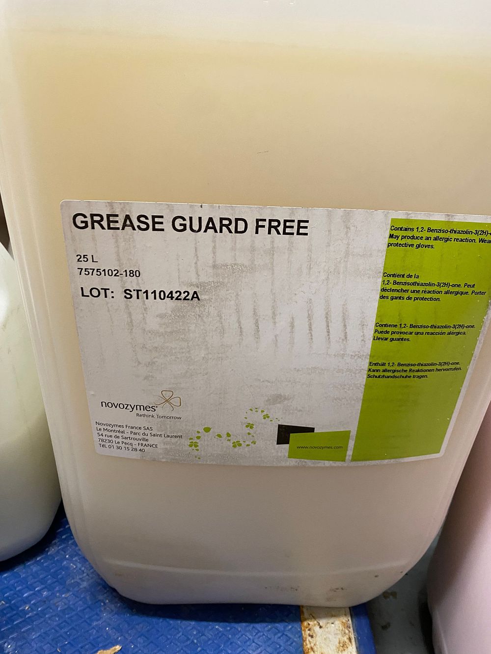 Lot 50: Novozymes Grease Guard Free