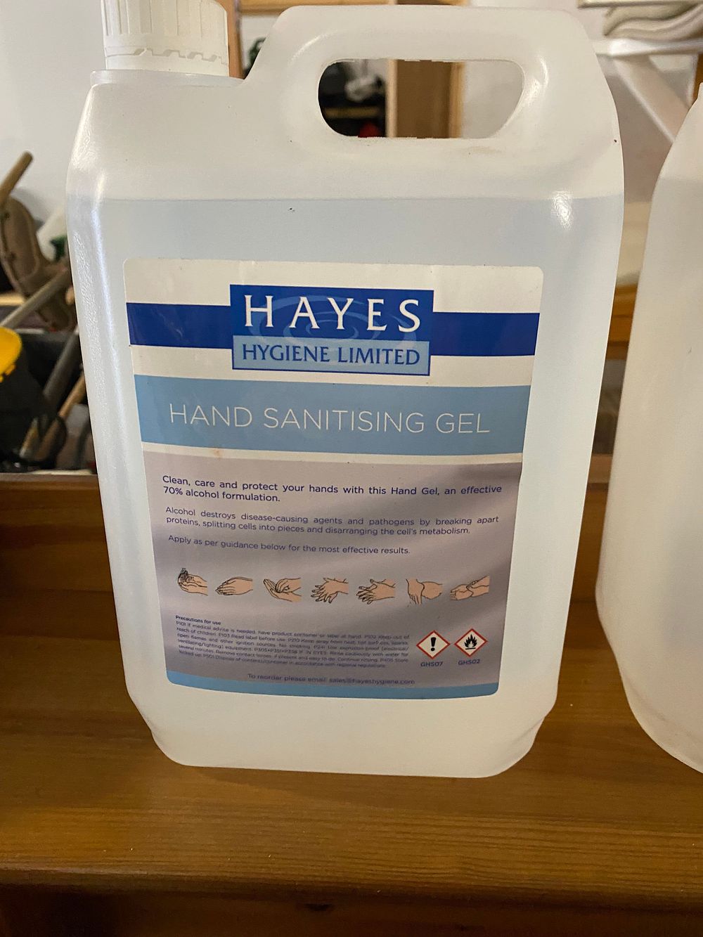 Lot 64: Hayes Hygiene Hand Sanitising Gel