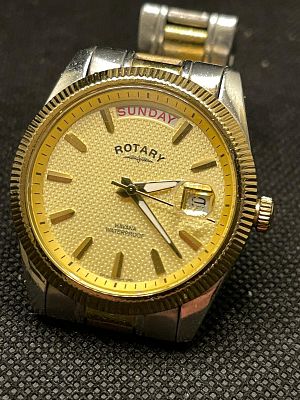Rotary mens watch working quarts havana style (workking with new battery fitted. )