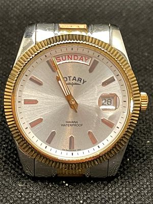 Rotary mens watch working quarts havana style (working with new battery fitted. )