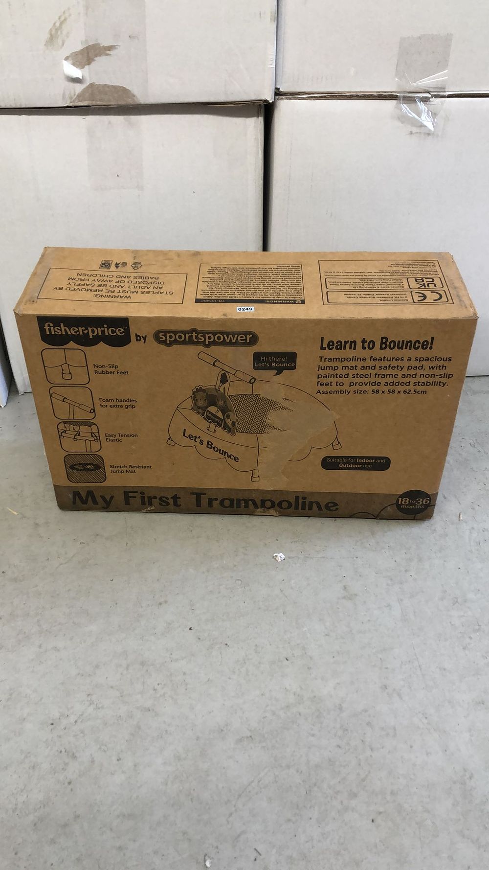 Lot 249: Lot 249- Fisher Price trampoline