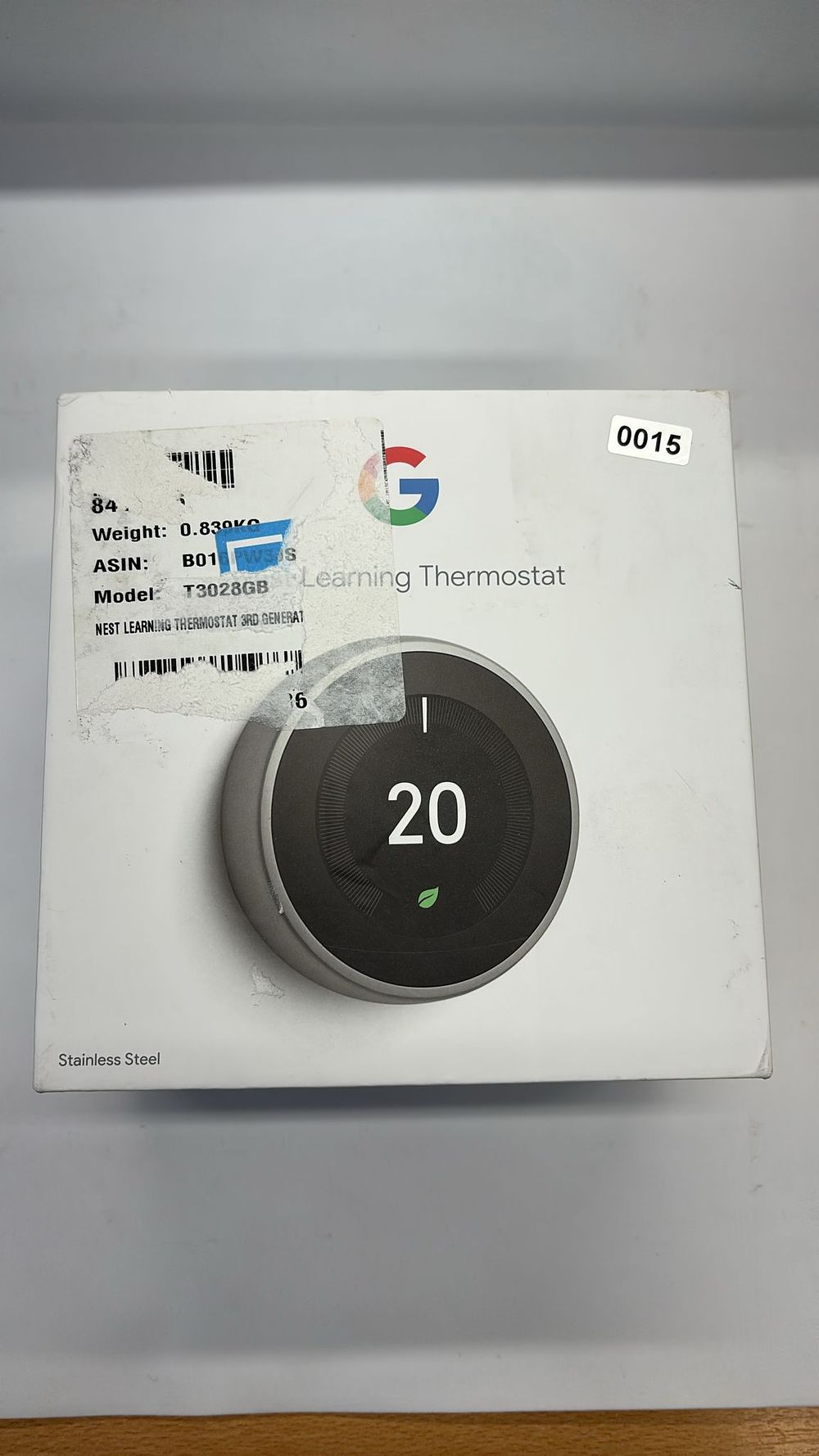 Lot 287: Lot 15- Google nest learning thermostat 3rd gen