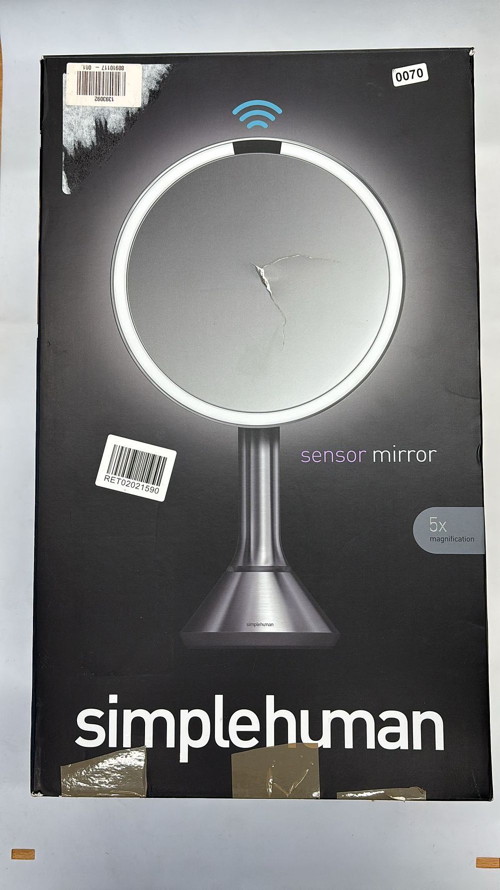 Lot 340: Lot 70 - Simplehuman sensor mirror
