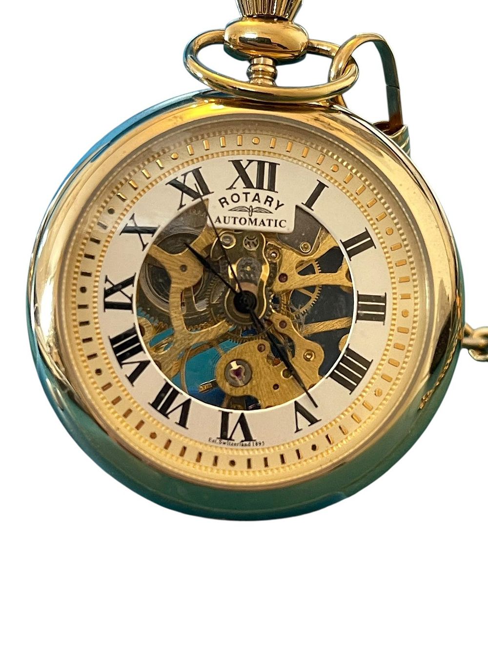 Rotary Automatic Gents Pocket Watch | Skeleton Dial | Gold-Tone | New. Condition: Brand New 