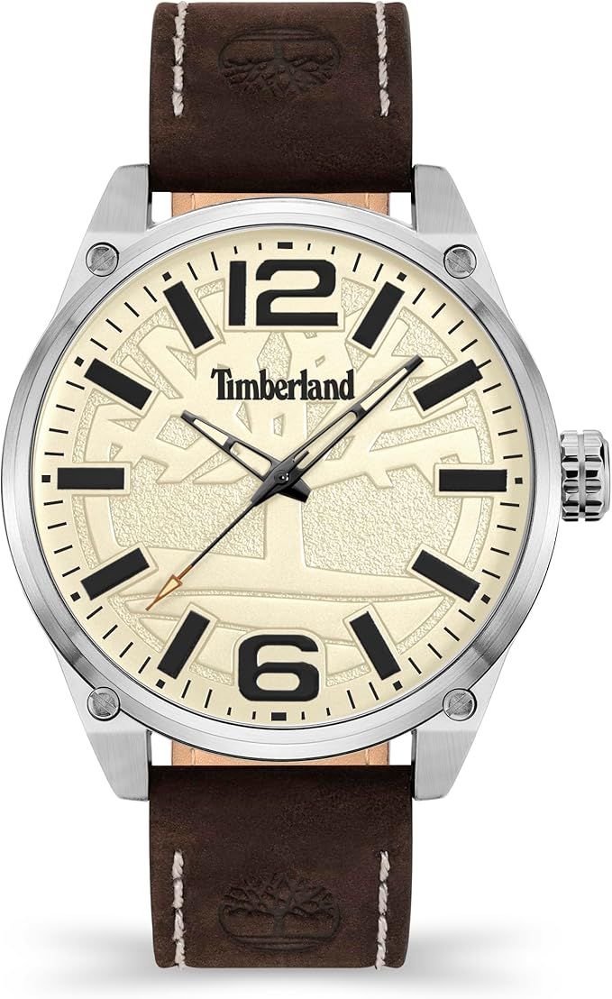 Timberland Ripley Z men’s watch featuring a unique brown and cream strap. Timberland Goffstown S 
