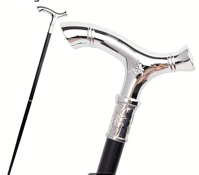 White Freemasonry Freemasons VG Cane Fashion Stick Gentleman Crosier Knob Stick 93cm, For 