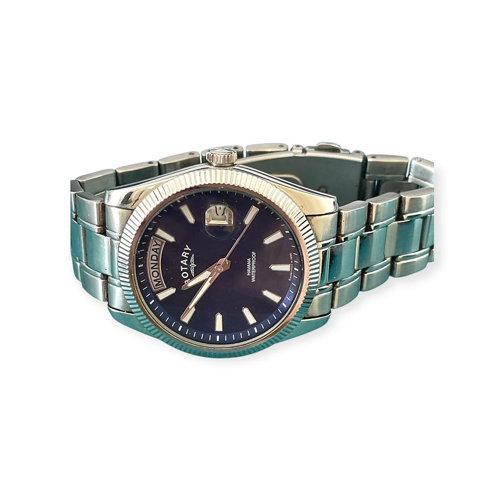 Lot 196: ⌚ Men’s Havana GB02660/05 Rotary Purple Face Watch – 100M | Excellent Condition