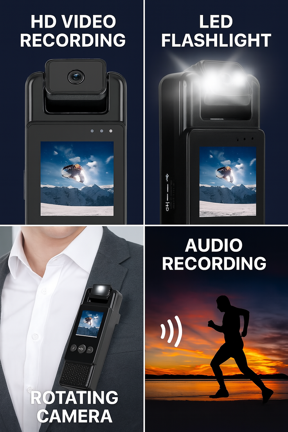 Lot 207: Bulk Pack – DV Mini Camera L12 (x5 Units) – HD Video Recorders with Screen & LED Light