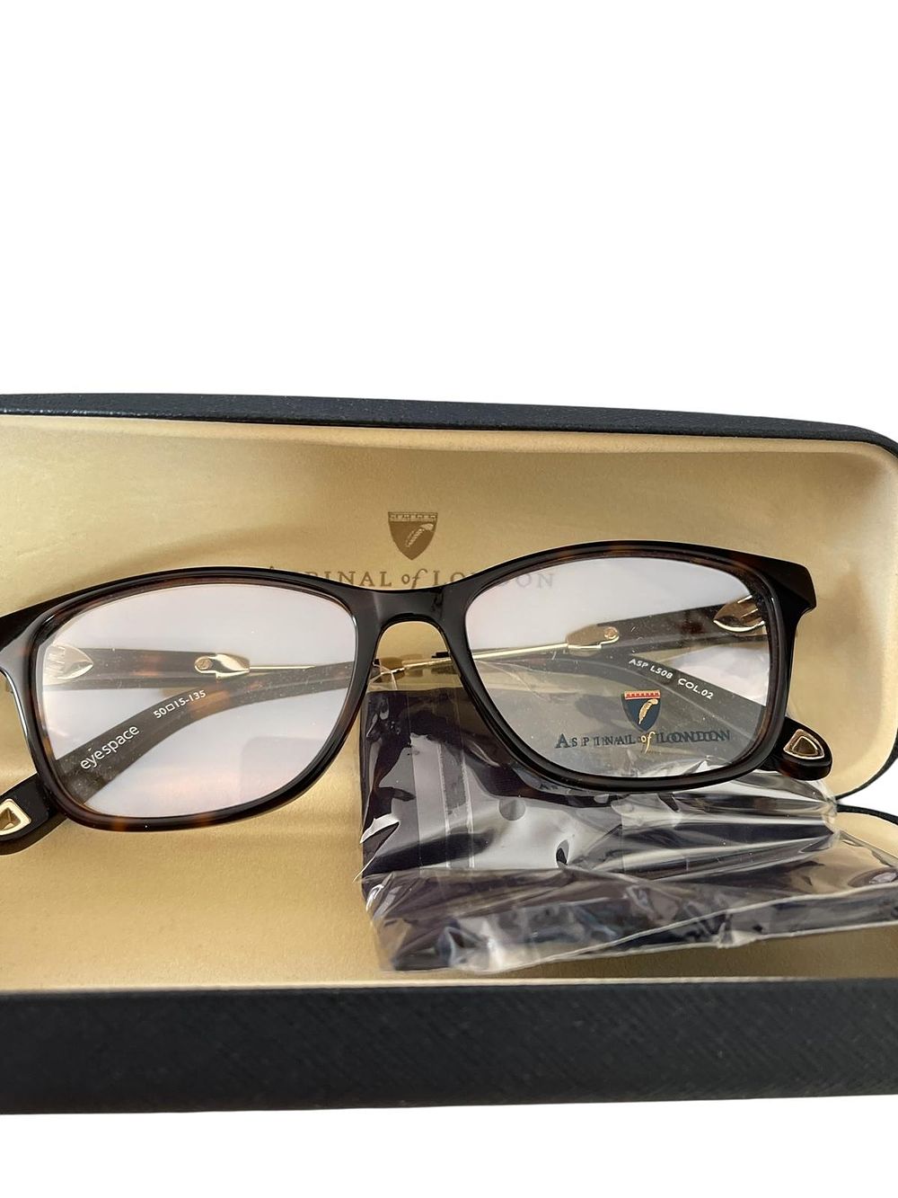 Lot 209: Aspinal of London Designer Glasses – Tortoiseshell Frame – Eyespace ASP L508