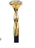 Red Cross Freemasonry Totem Relief Walking Cane – 93cm Fashion Walking Stick with Crosier Knob Image - 2